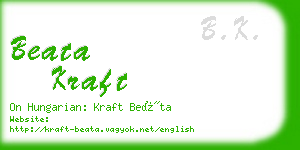 beata kraft business card